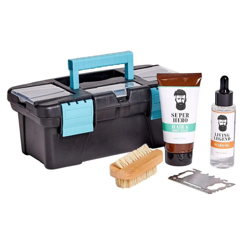 Coffret cadeau homme soin barbe et carte outil multifonction