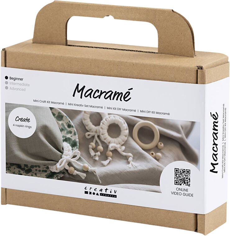 Creativ Company Mini DIY Kit Macramé, Servietring
