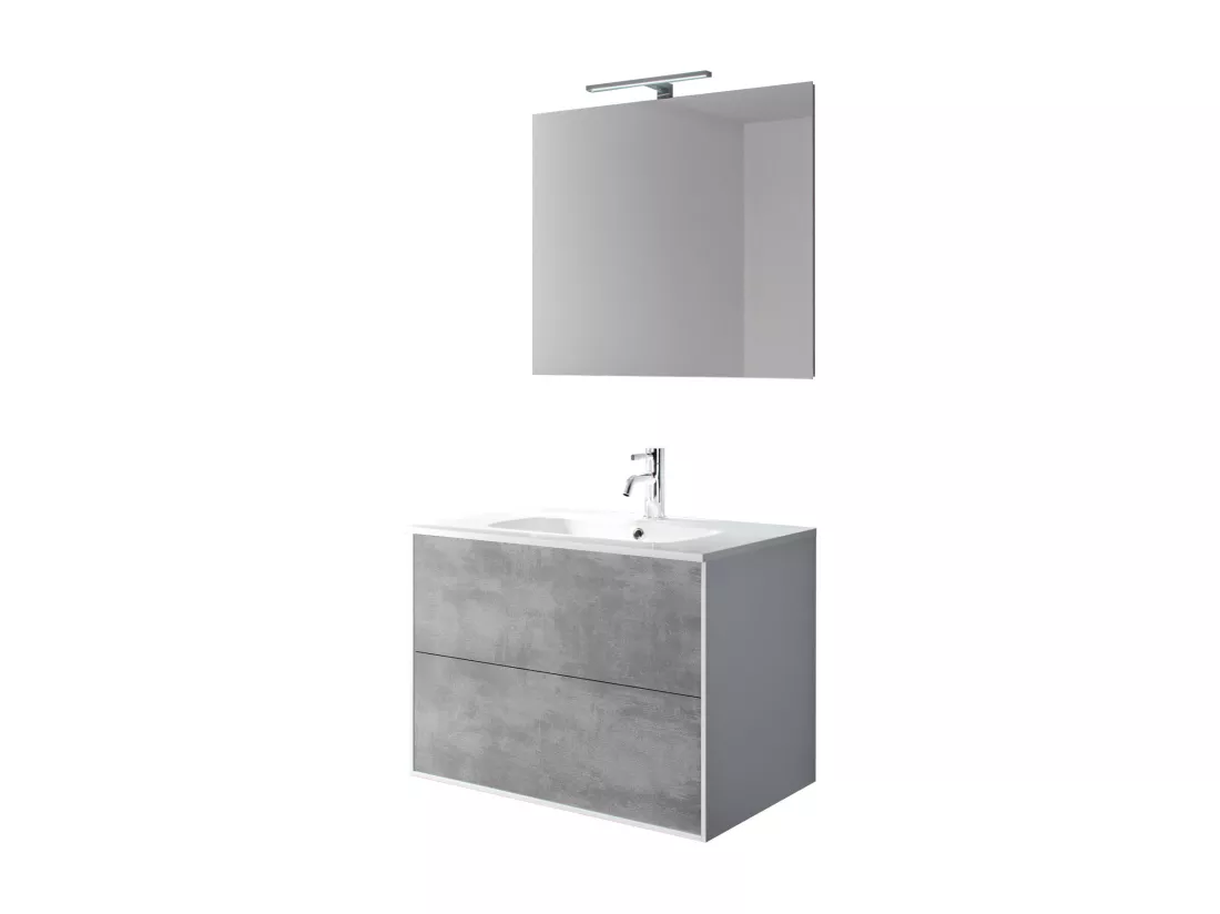 Ensemble de salle de bain 4 pièces IGEA ciment