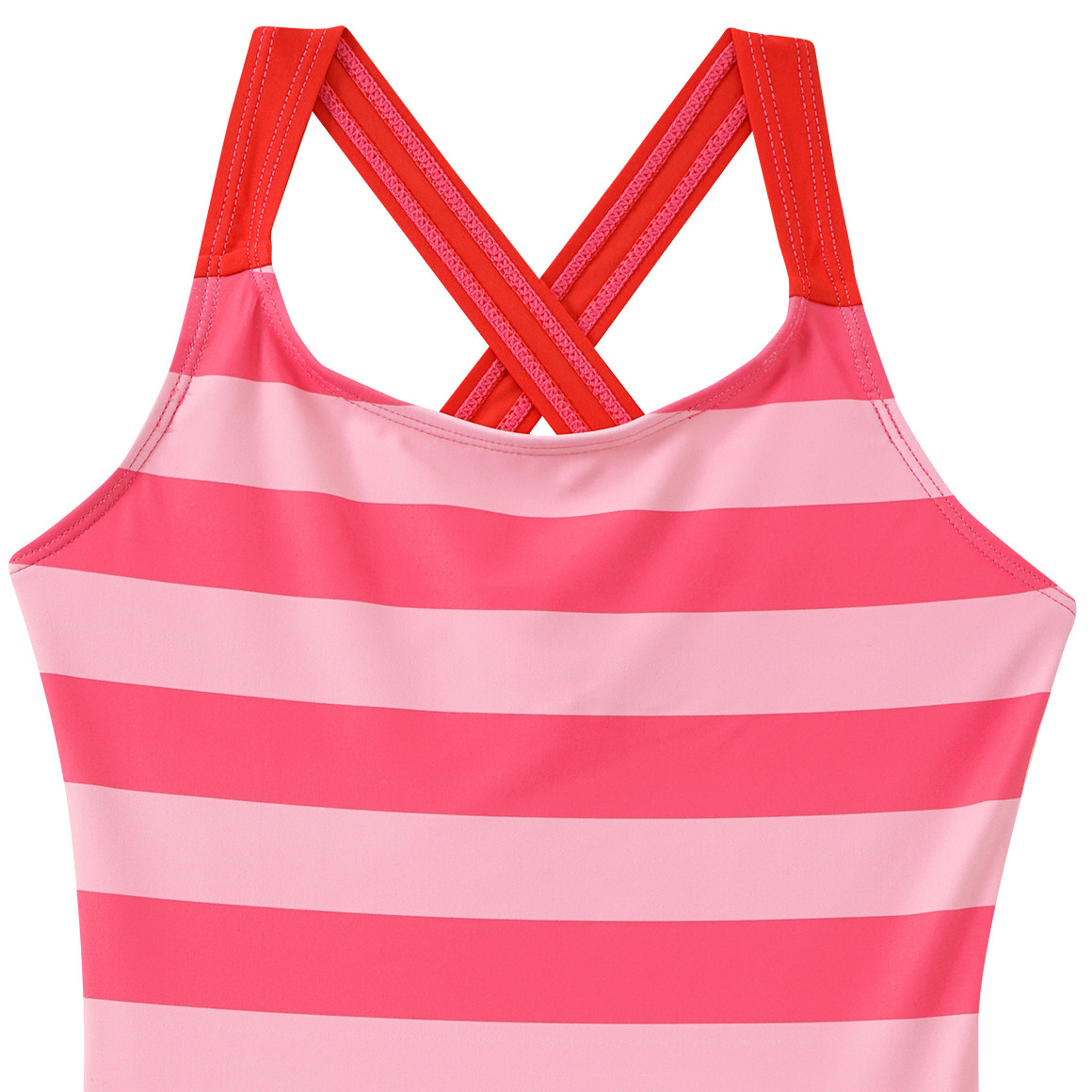 Famy Mädchen Badeanzug mit Streifen pink / rosa