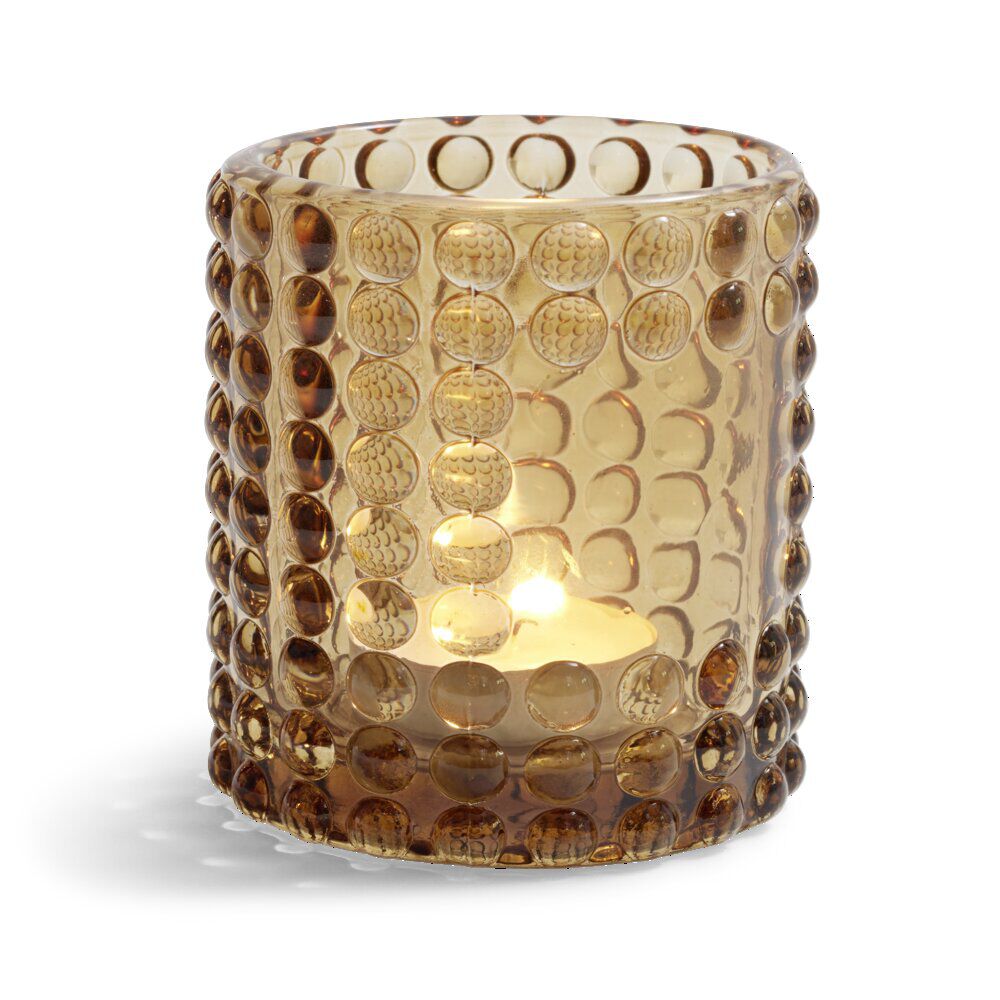 Bougeoir bubble marron Ø7,8cm
