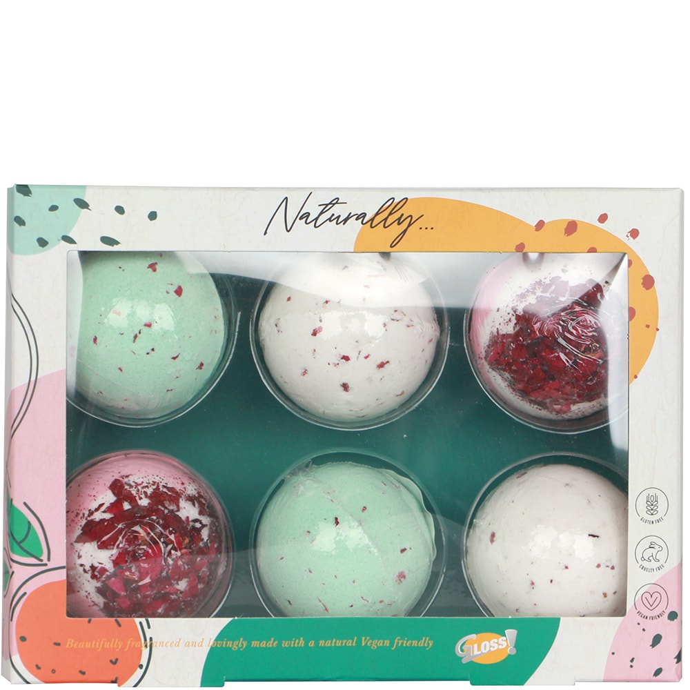 Coffret boules de bain effervescentes - Naturally - 6 produits