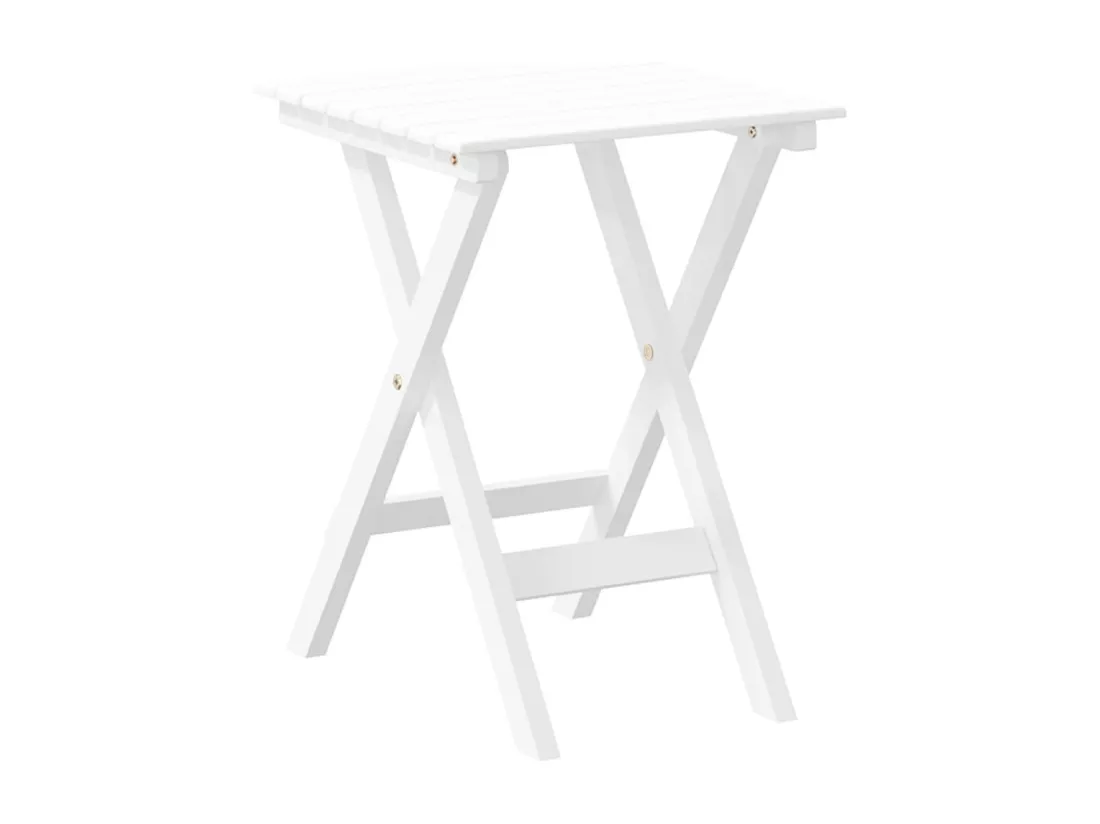 Chaises à bascule lot de 2 table pliable blanc massif peuplier