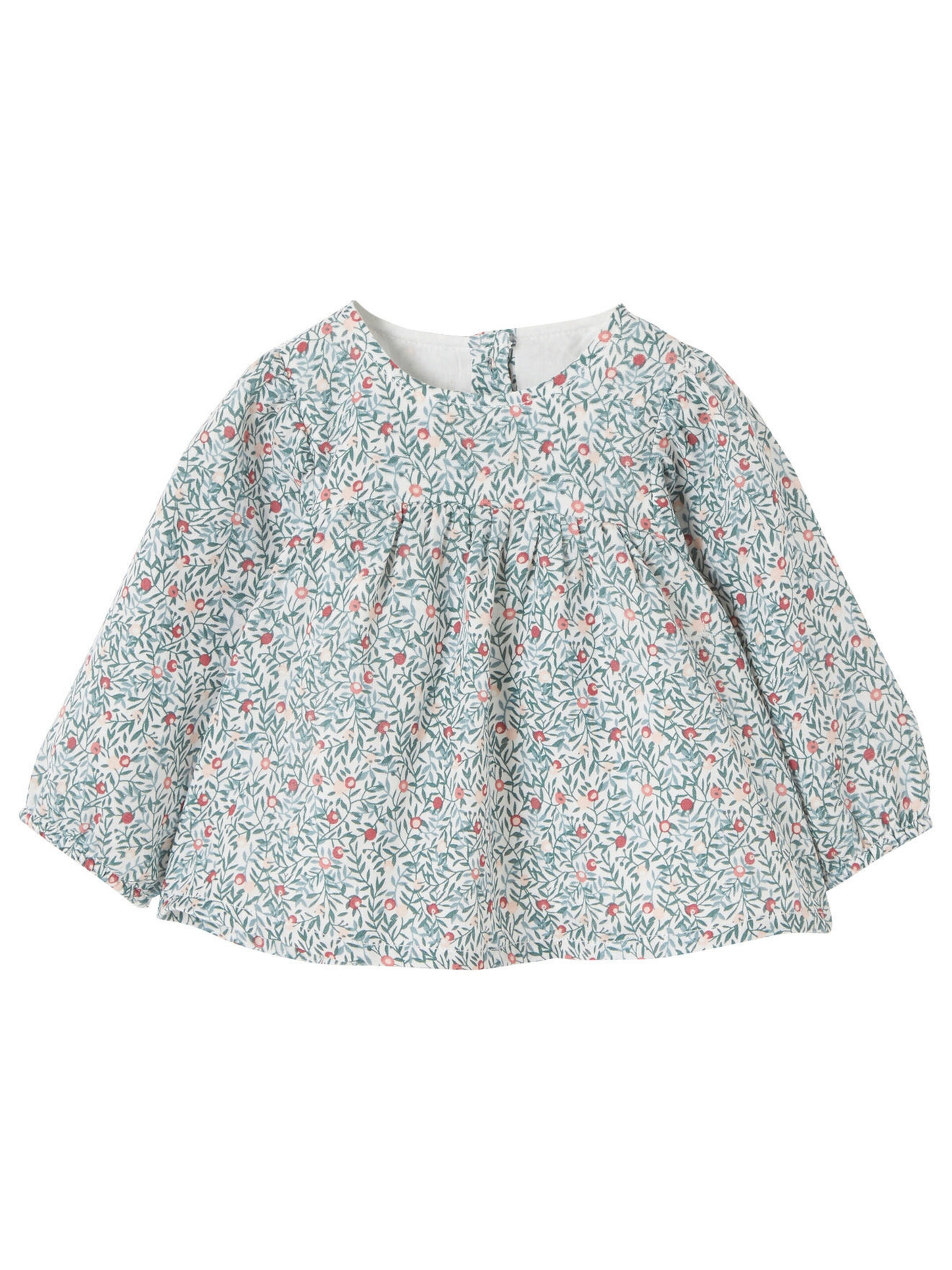 Vertbaudet Mädchen Baby-Set: Bluse und Latzhose hellblau