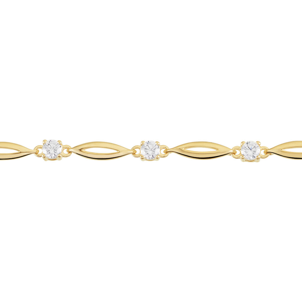 Bracelet Mimona Plaqué Or Jaune Oxyde De Zirconium