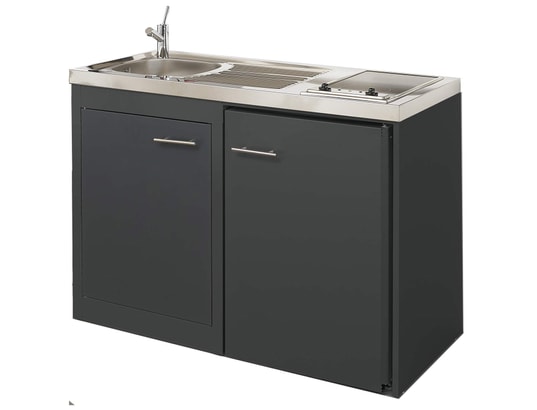 MODERNA - Kitchenette CLIPMETAL 120x60 Anthracite thermolaqué