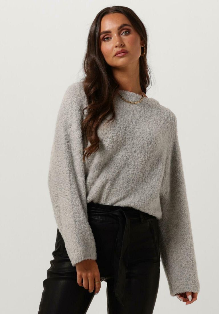 KNIT-TED lichtgrijze knit-ted trui nala