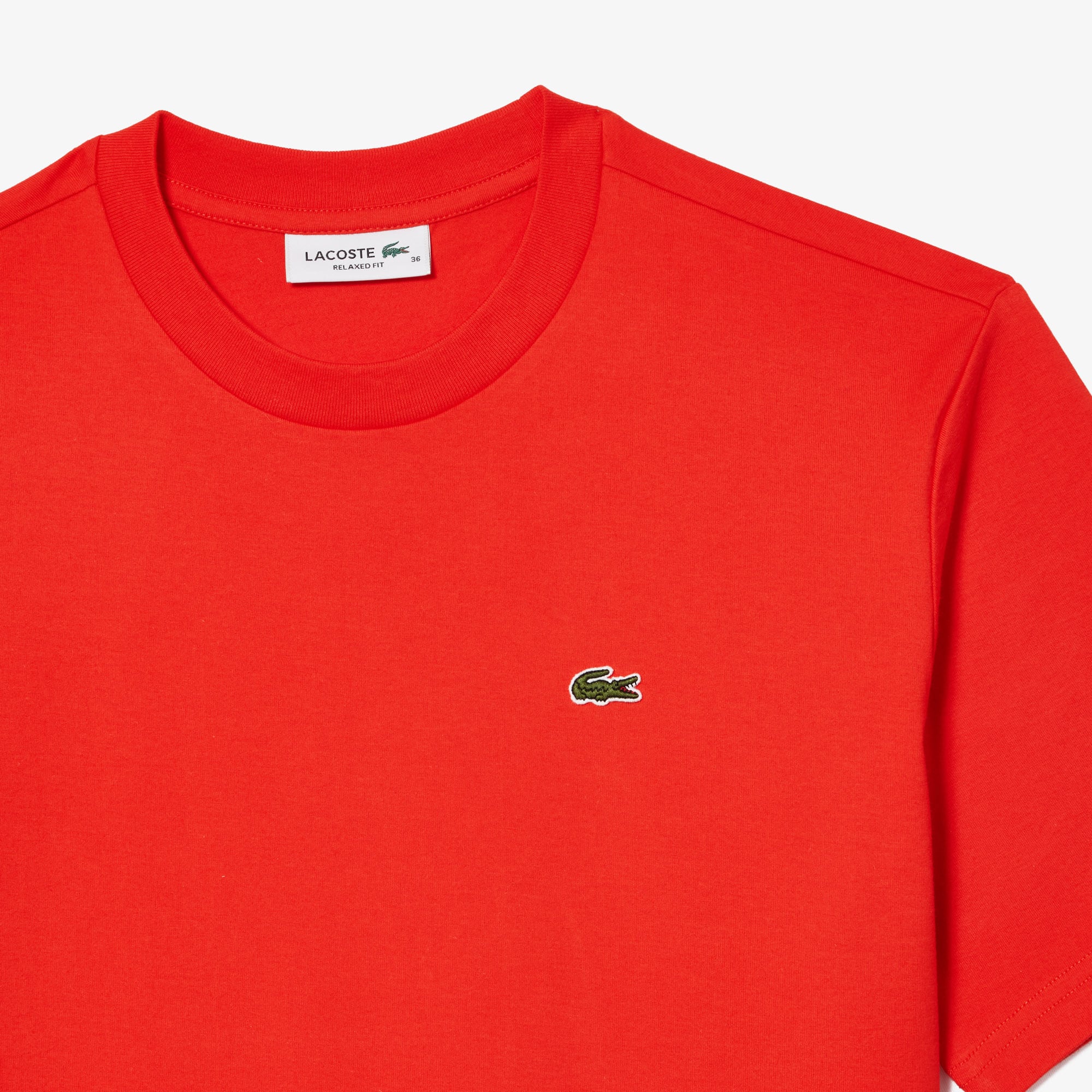 Leichtes T-Shirt aus Baumwoll-Pima-Jersey. T-Shirts - Rot - Lacoste - Damen