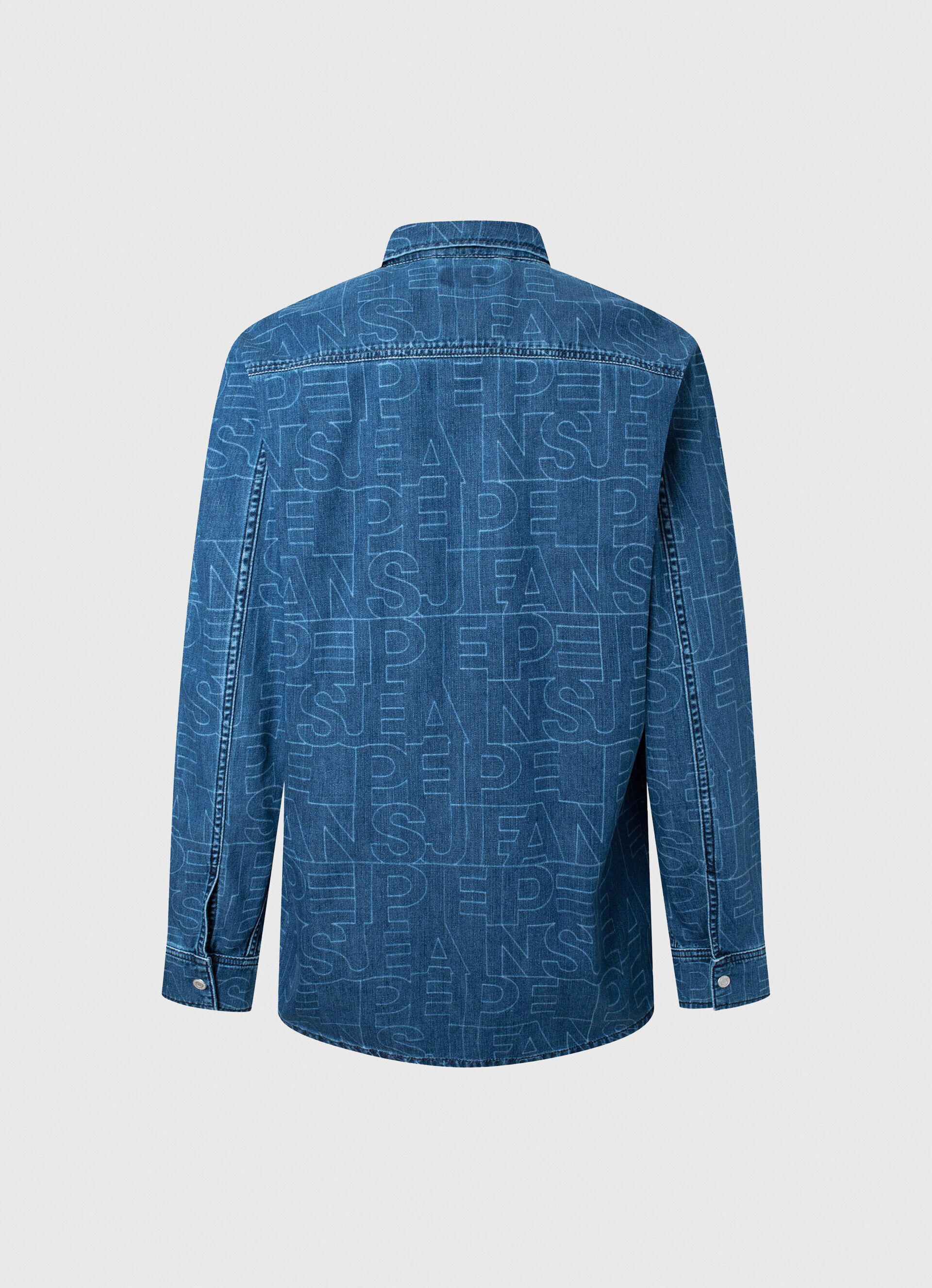 CAMISA JEANS COM LOGOTIPO DAVE, CORTE REGULAR - jeans