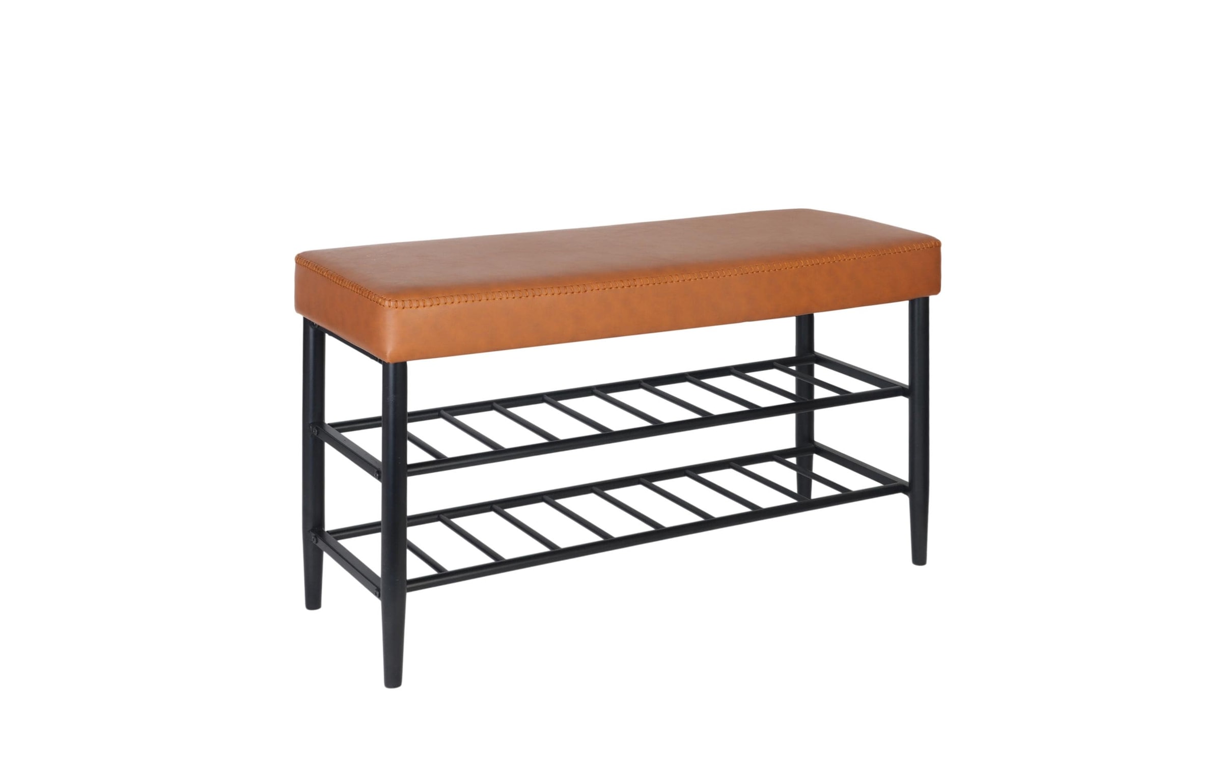 relaxdays Schuhbank »mit zwei Ablagen 80 x 50 cm«