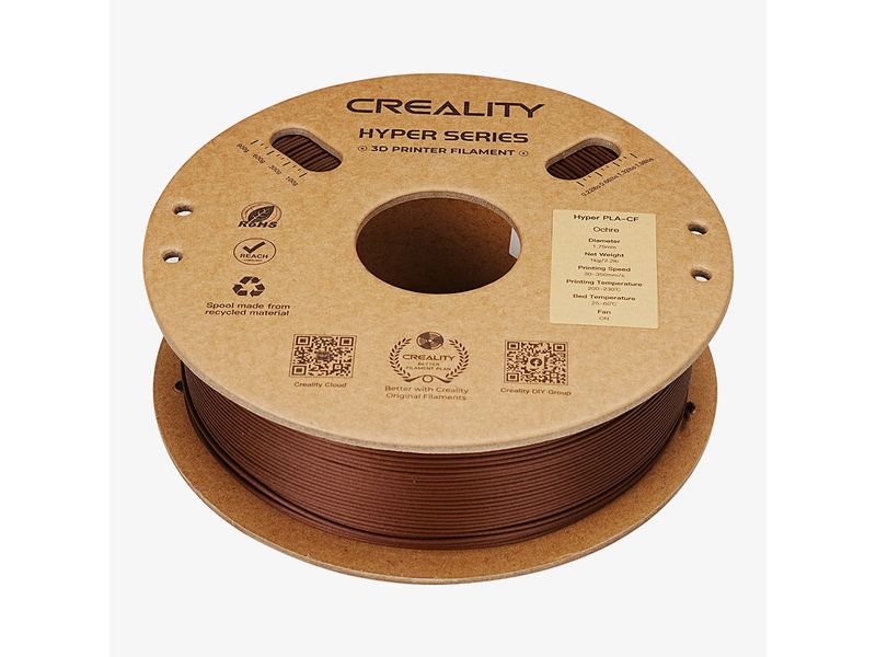 Creality Filament PLA Hyper Carbon Ocker, 1.75 mm, 1 kg Hochwertiges 1.75 mm PLA Hyper Karbon Filament für 3D Drucker