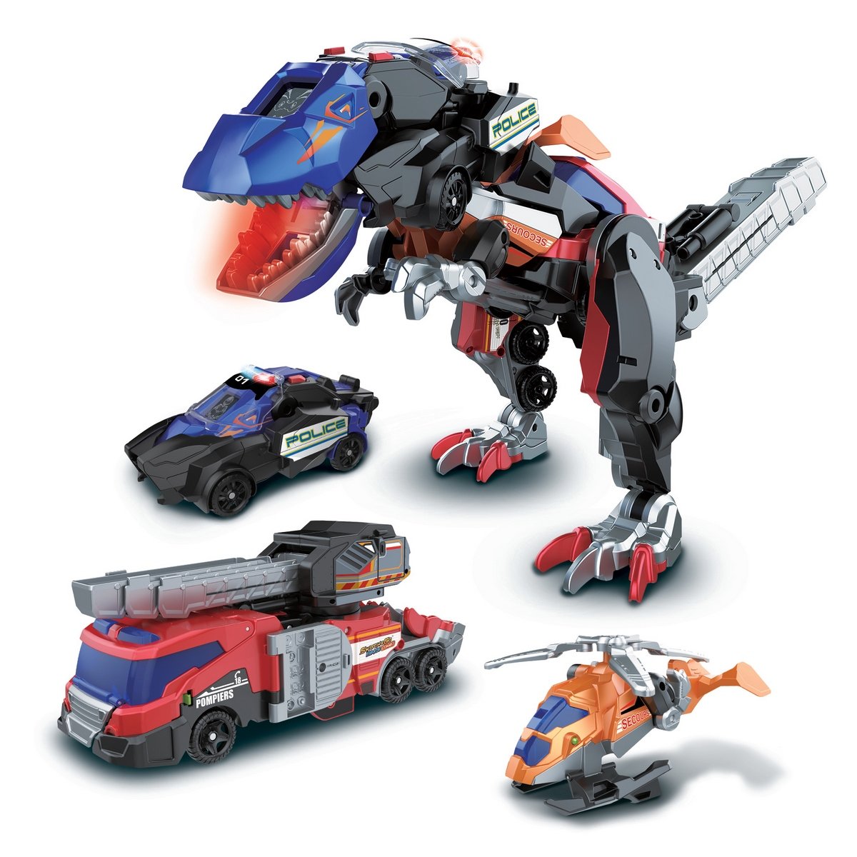 Coffret Combo Switch & go dino - Le mega T-Rex SOS