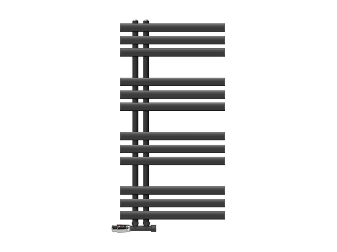 Radiateur de Salle de Bain Iron EM 500x1000 mm Anthracite Raccord Central au Bas