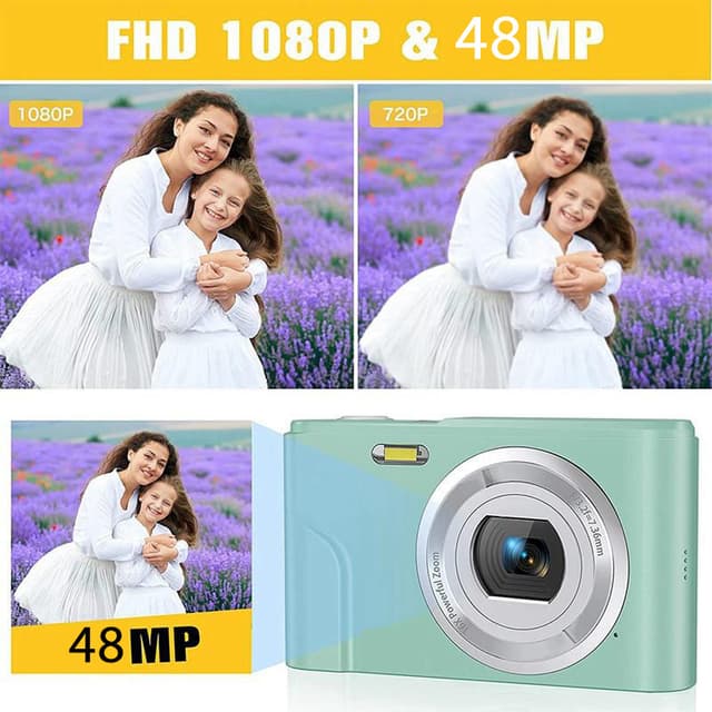 Digitalkamera 1080P / 48 megapixel / 16x zoom Grøn