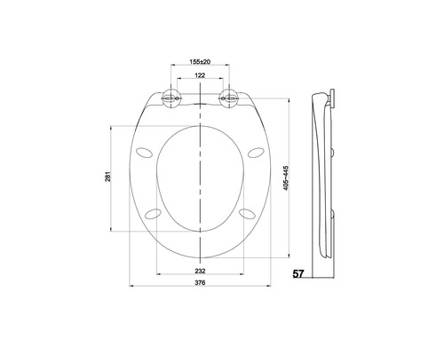 form&style Fanna witte anti-urine toiletzitting
