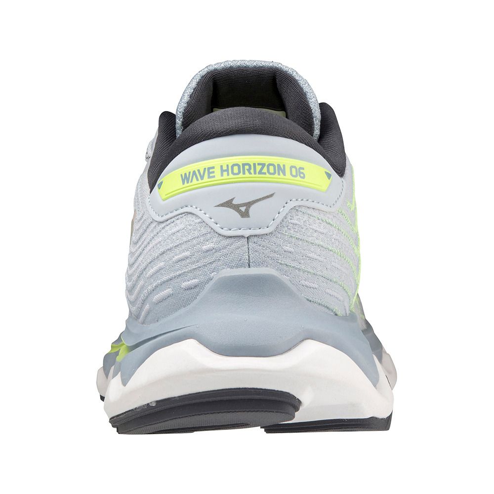 Mizuno WAVE HORIZON 6 - Chaussures running Femme heather/wht/neolime