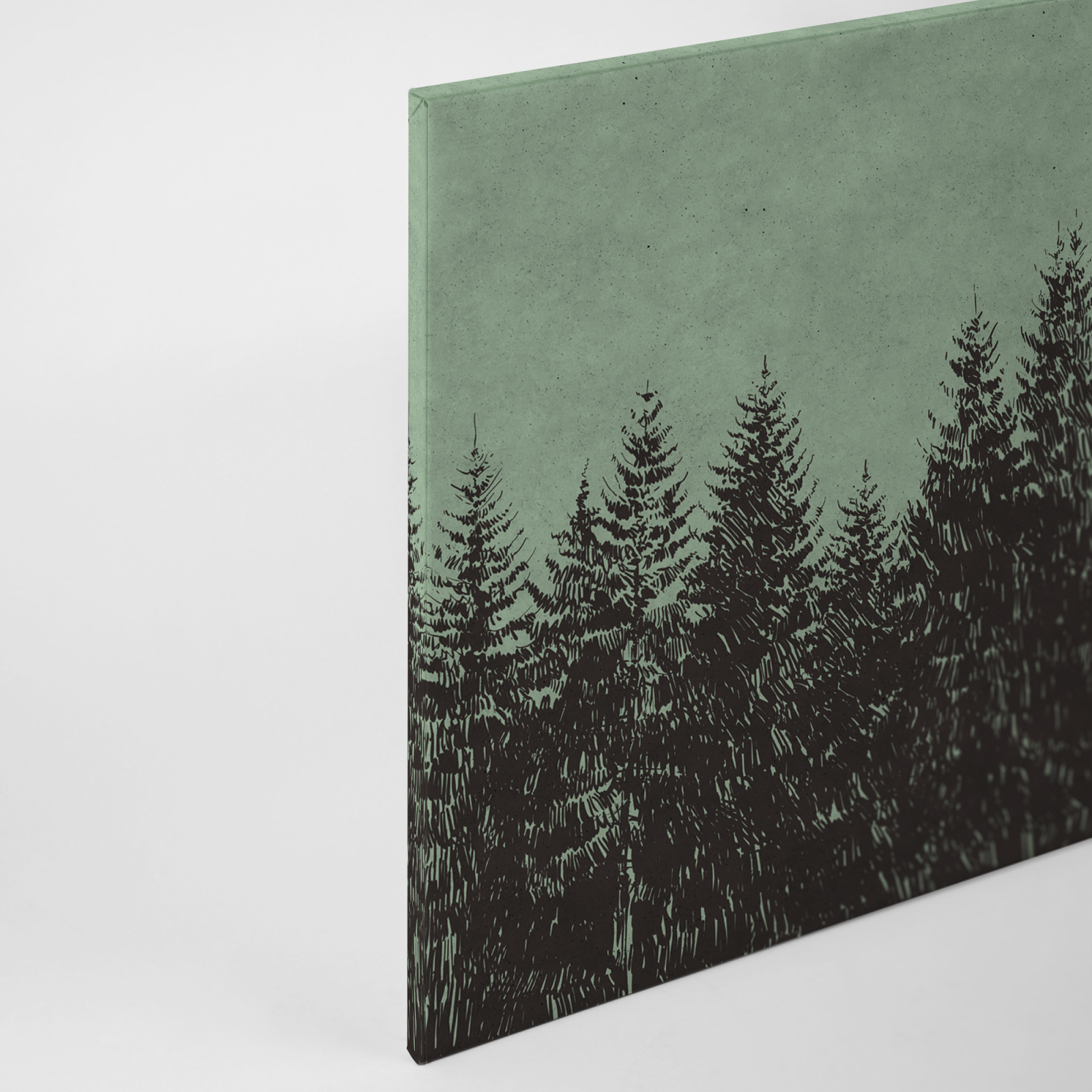 Leinwandbild SCHWARZWALD - grün-schwarz - 90x60 cm