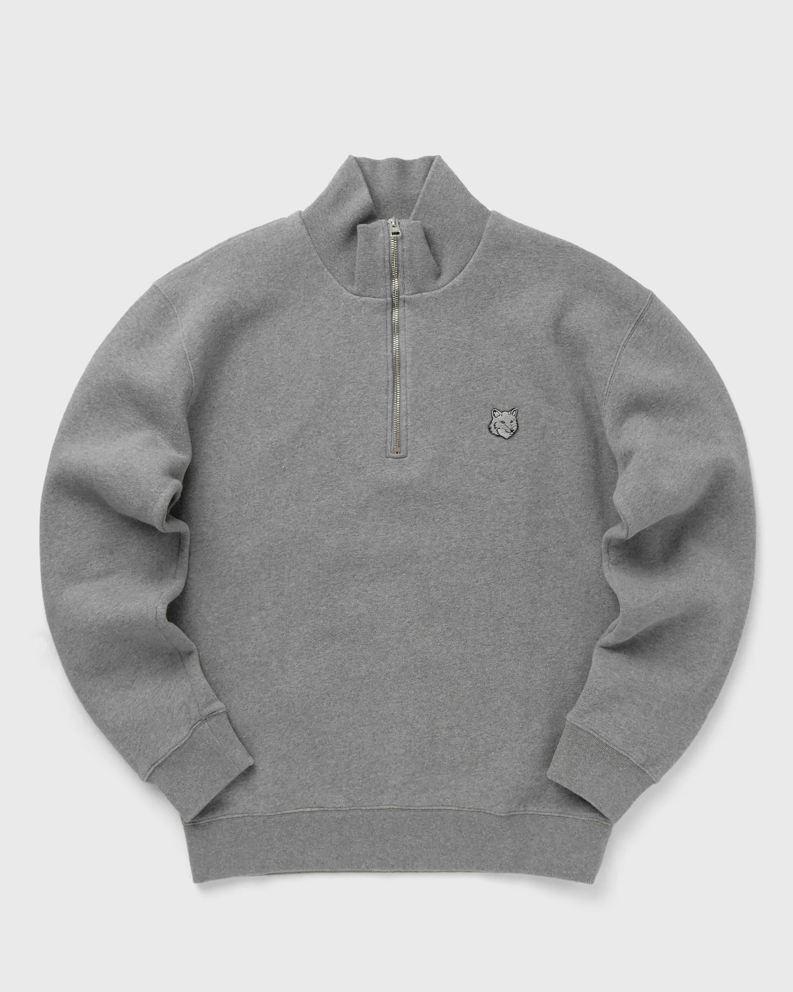 Maison Kitsune BOLD FOX HEAD PATCH COMFORT HALF ZIP SWEATSHIRT