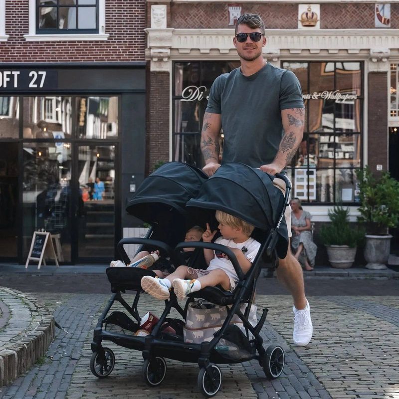 Deryan Luxe Rolo X2 Dubbele Buggy - Duo Buggy - Nougat