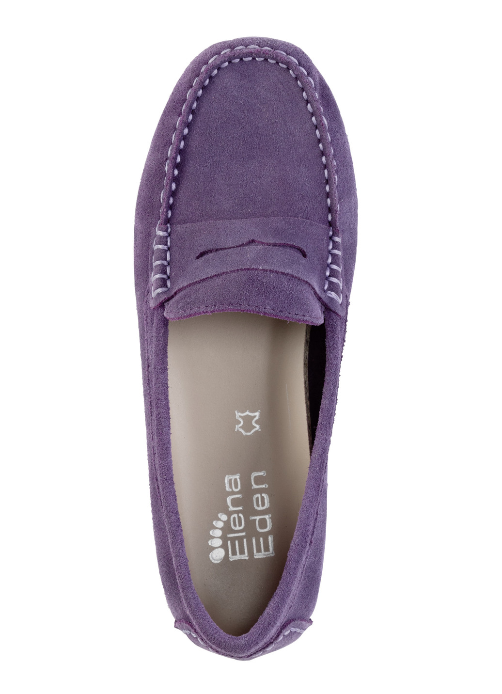 ELENA EDEN Mokassin-Slipper aus geschmeidigem Rind-Veloursleder