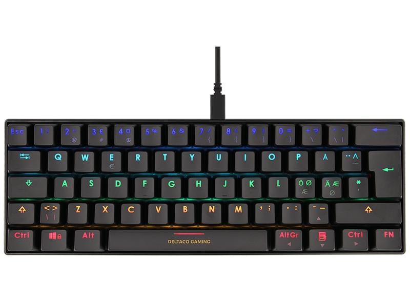DELTACO Gaming-Tastatur GAM-075 Mini-Gaming-Keyboard mit RGB-Beleuchtung