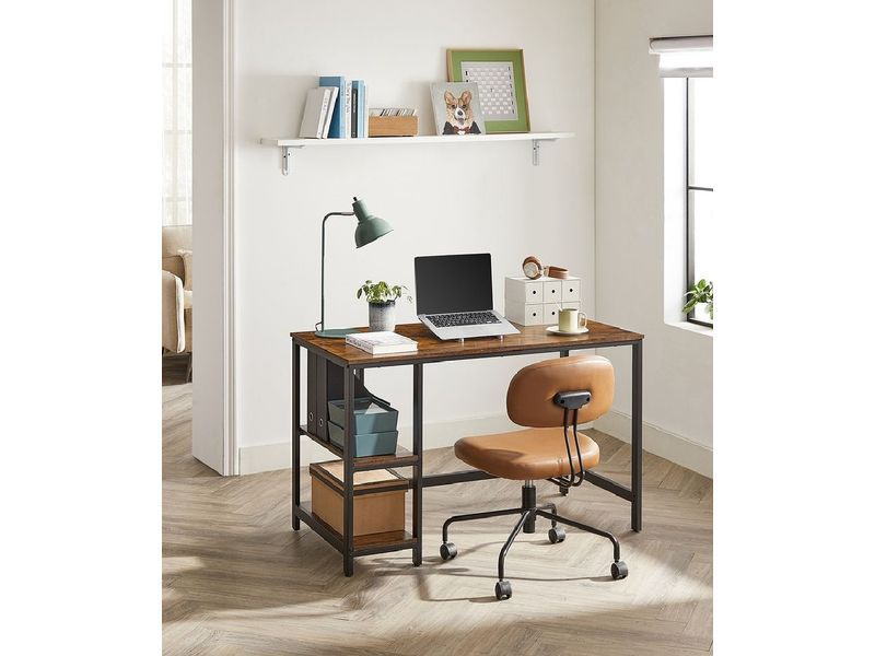 Songmics Tisch LWD47X Vintagebraun-Schwarz Industrie-Look Schreibtisch