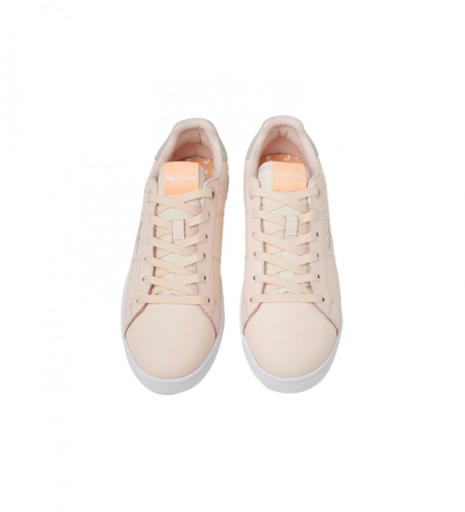 Tênis Pepe Jeans Classic Milton em couro rosa claro