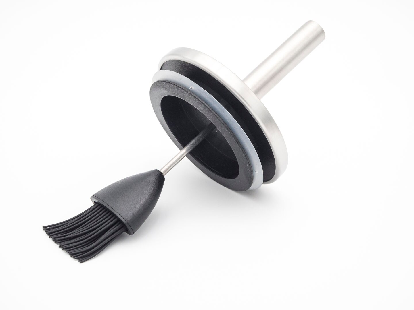 Allgrill Grillpinsel-Set aus Edelstahl/Silikon Ø 10 x 23 cm für perfektes Marinieren am Grill