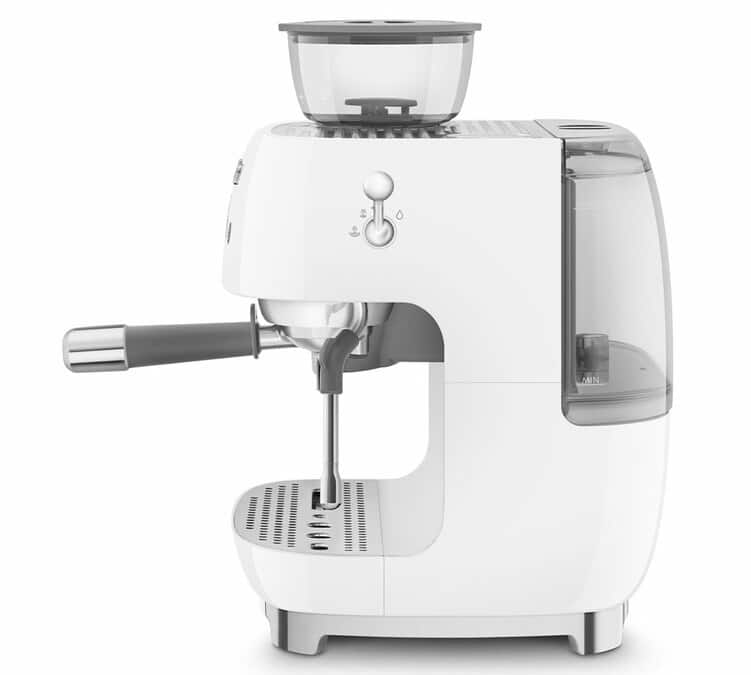 Machine expresso SMEG EGF03WHEU Blanche Années 50 avec moulin intégré