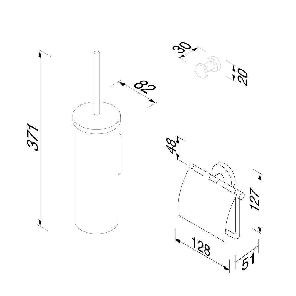 Geesa Nemox toiletaccessoireset RVS geborsteld