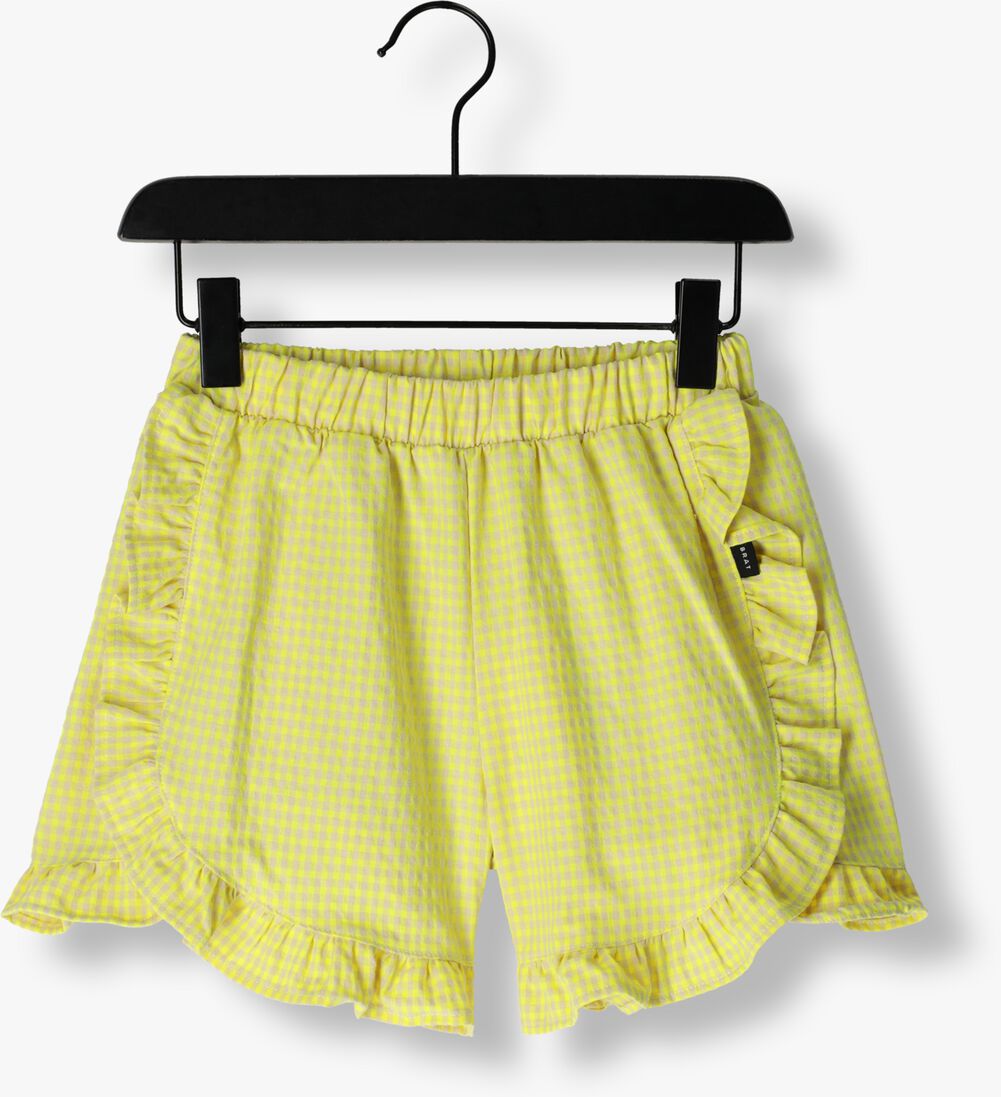 DAILY BRAT gele daily brat shorts chloe checked shorts