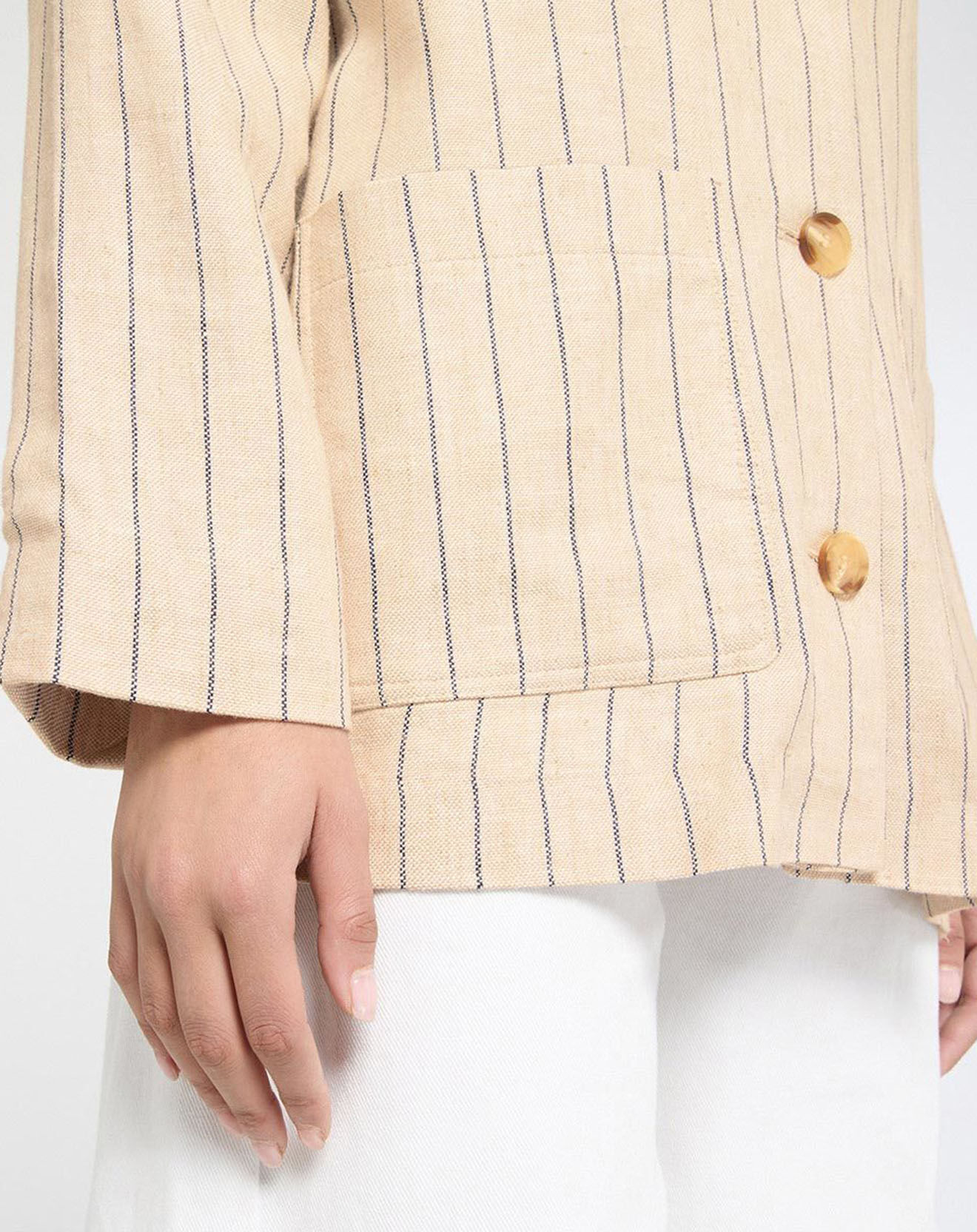Yerse Veste en Lin mélangé Nara36 écrue