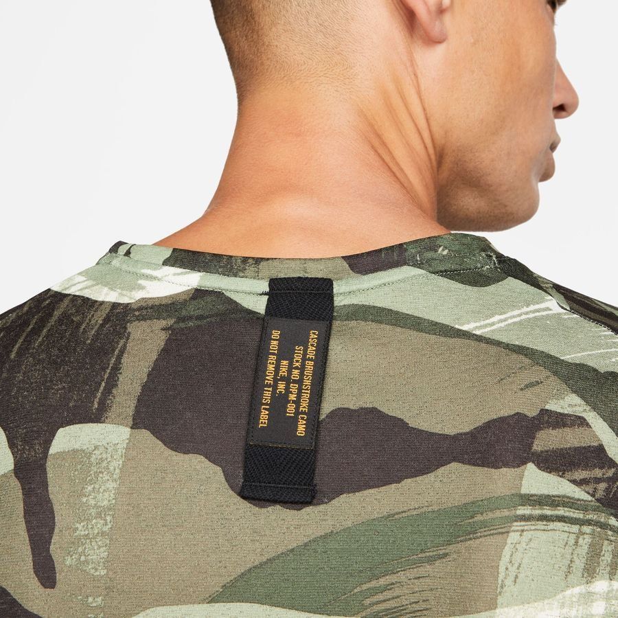 Nike T-shirt Running Dri-FIT Miller Camo - Vert/Argenté