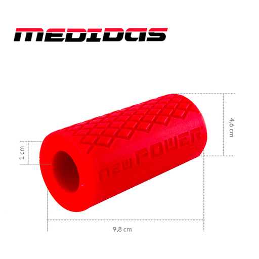 Cabos Newpower para halteres de borracha de silicone, ergonômicos e antiderrapantes.