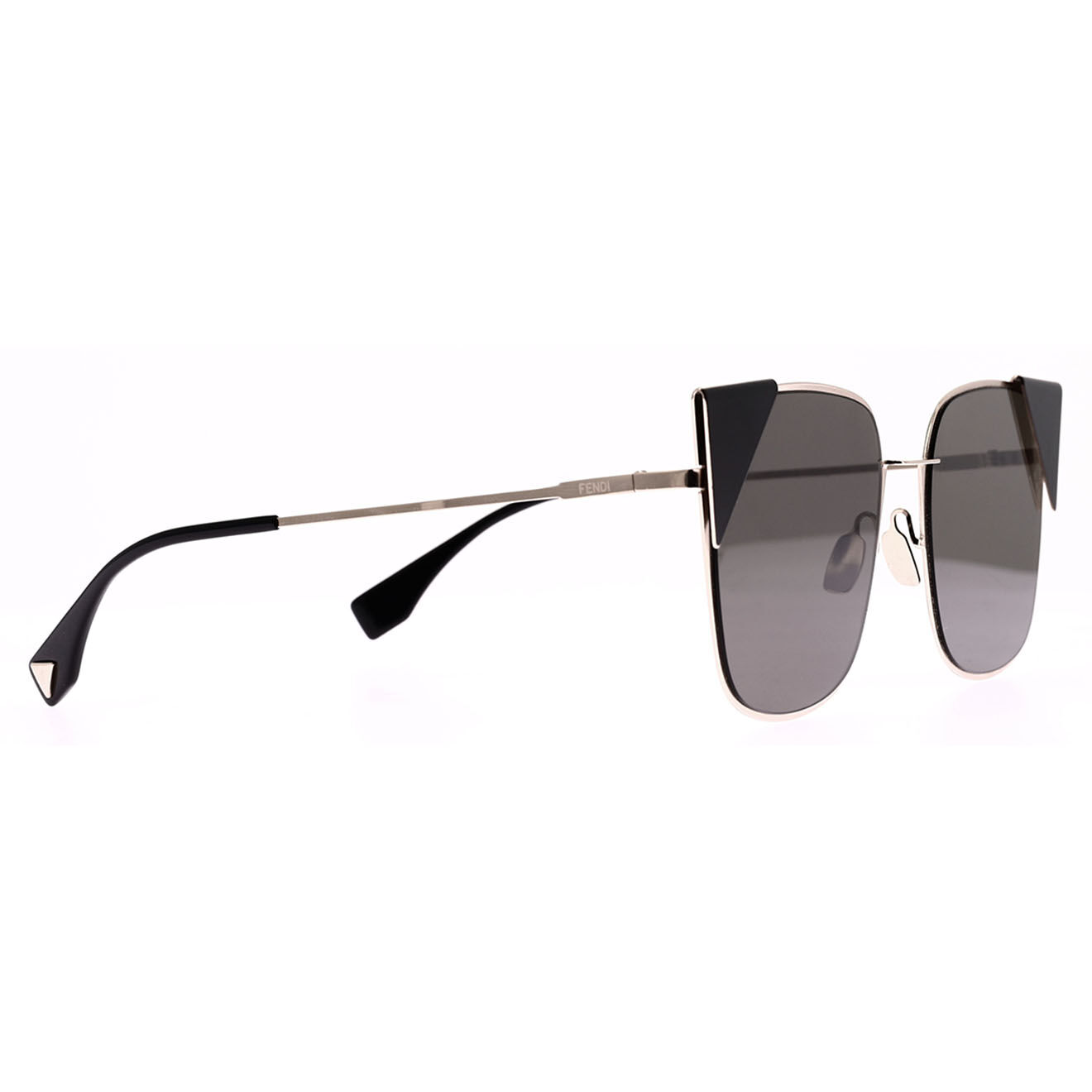 Fendi Lunettes de soleil en Métal doré/noir - Neuf avec étiquette