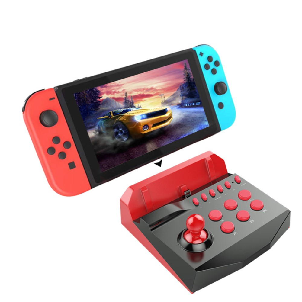 Joystick Arcade Retro Gamepad Controller für Nintendo Switch / Lite - Schwarz / Rot