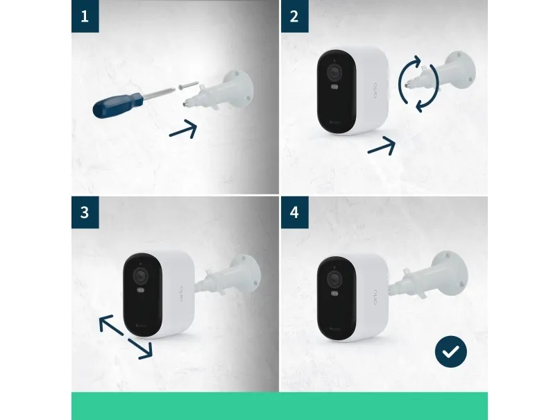 Arlo Essential Outdoor - Netværksovervågningskamera - udendørs - vejrfast - farve (Dag/nat) - 4 MP - 2560 x 1440 - audio - trådløs - WiFi (pakke med 2)