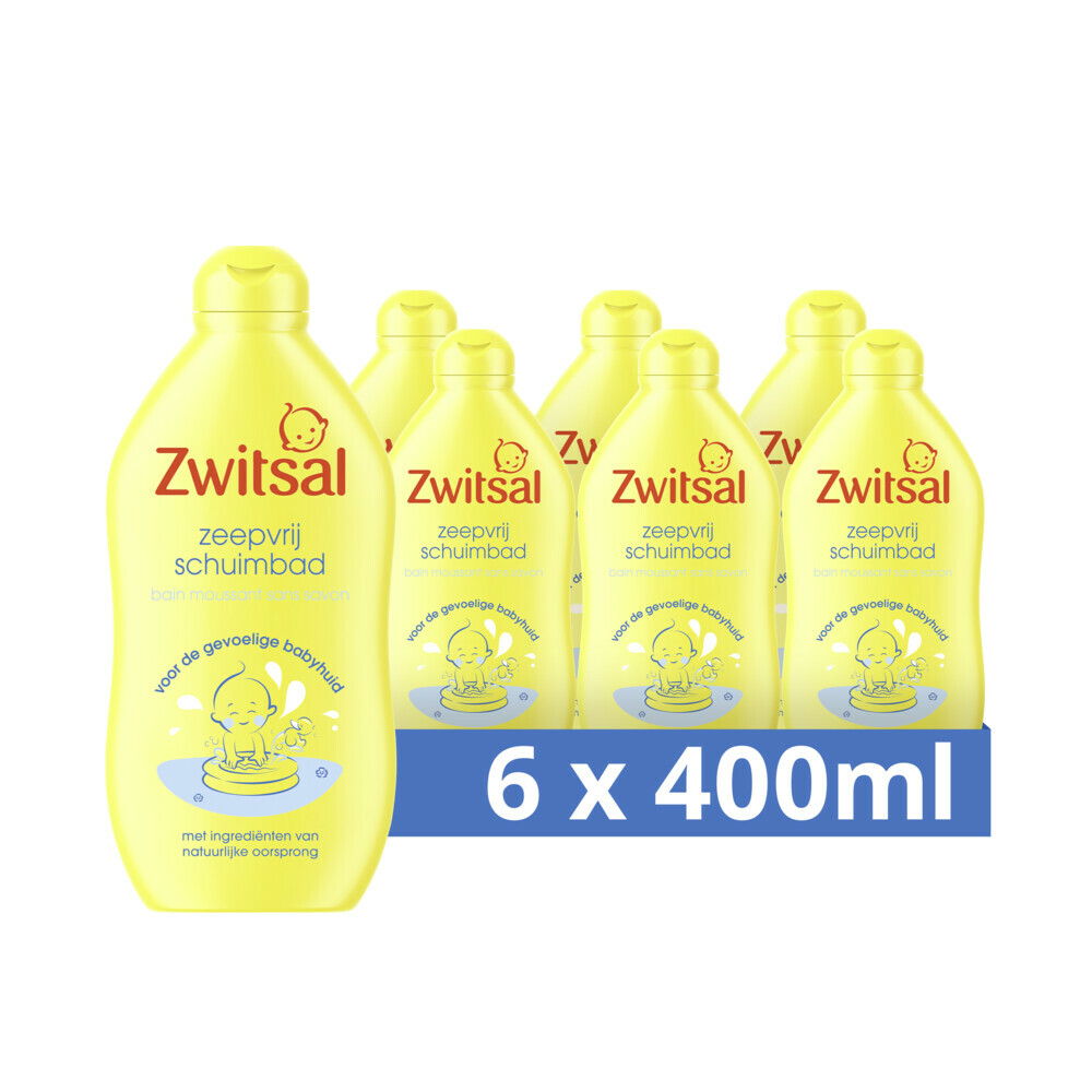 6x Zwitsal Zeepvrij Schuimbad 400 ml