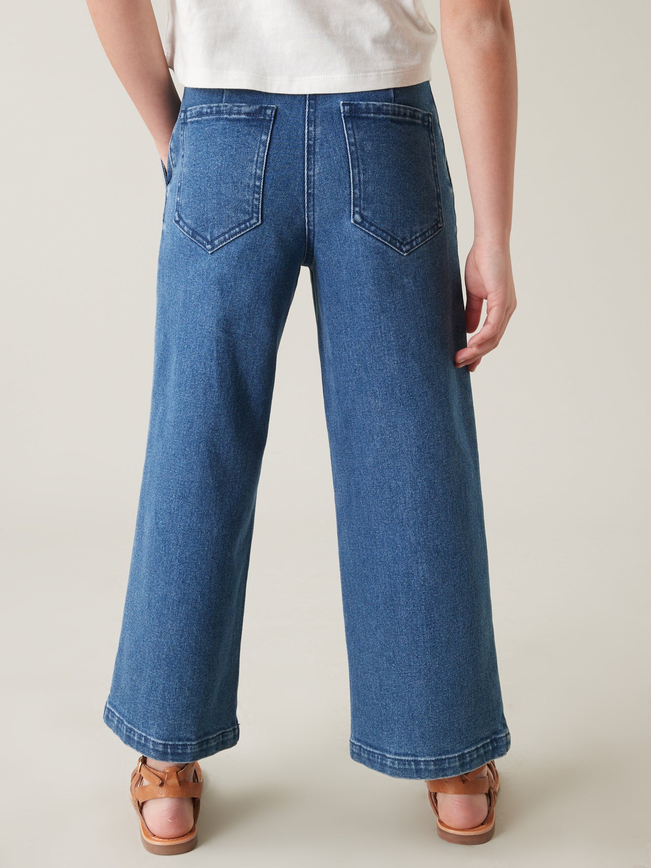 Pantalon Fille large en denim