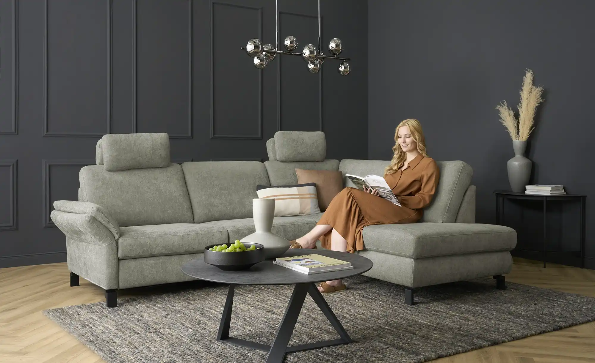 Max Schelling Ecksofa Flachgewebe Maximum Plus
