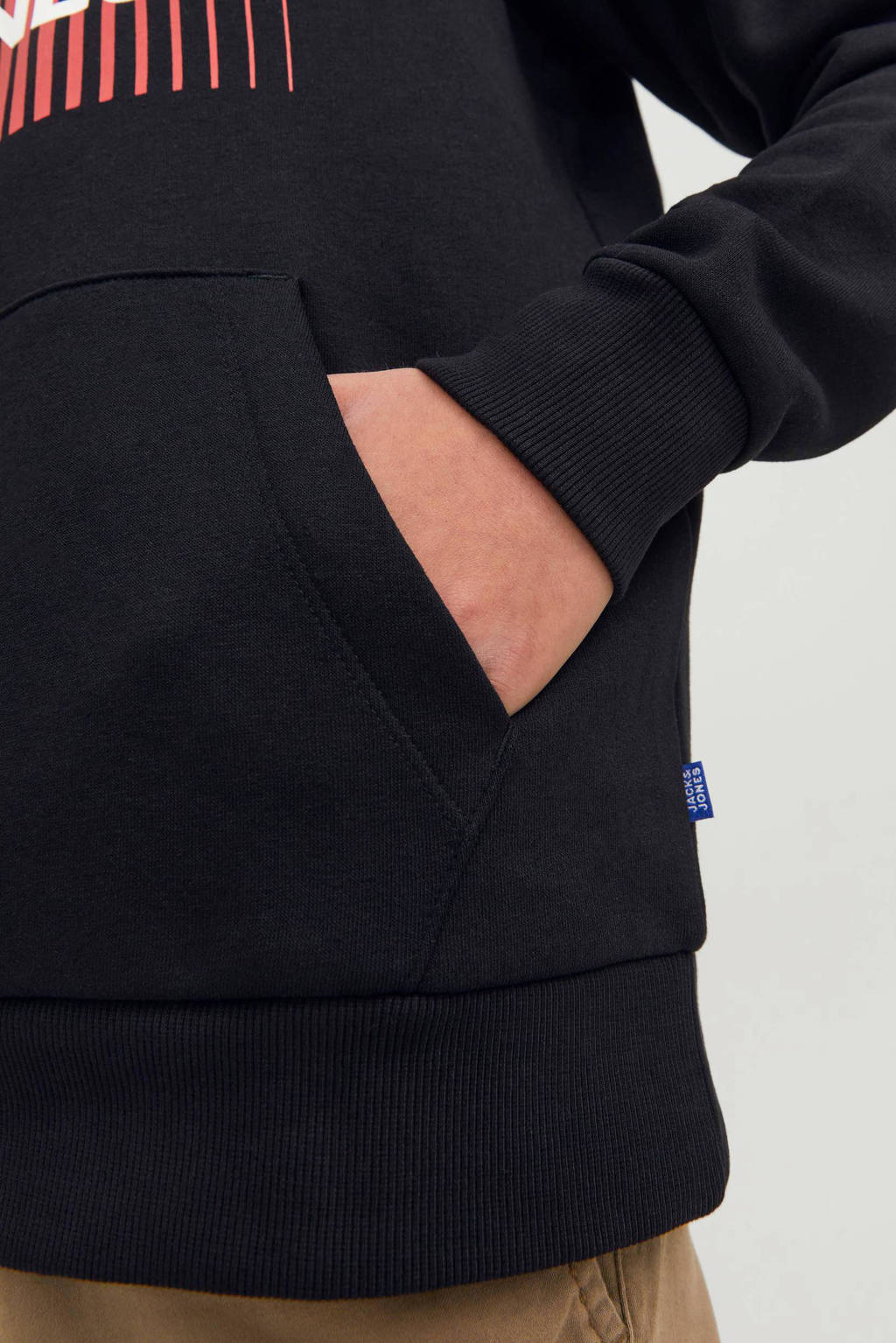 JACK & JONES hoodie JJECORP met logo zwart