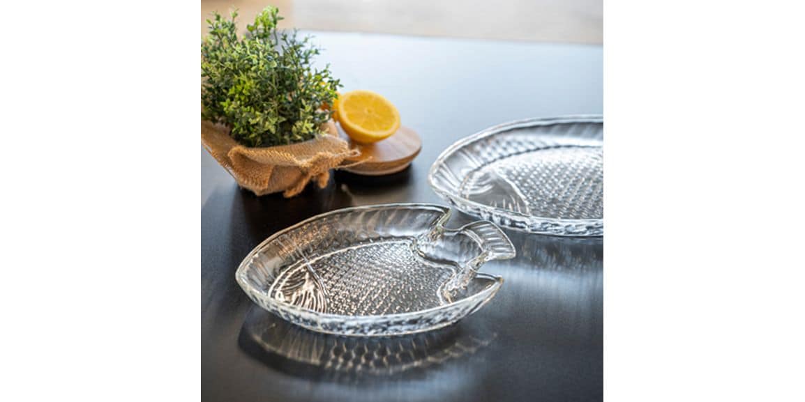 Glasi Hergiswil Servierplatte Fischschale Capri, 230x170 mm Glasschale in Fischform