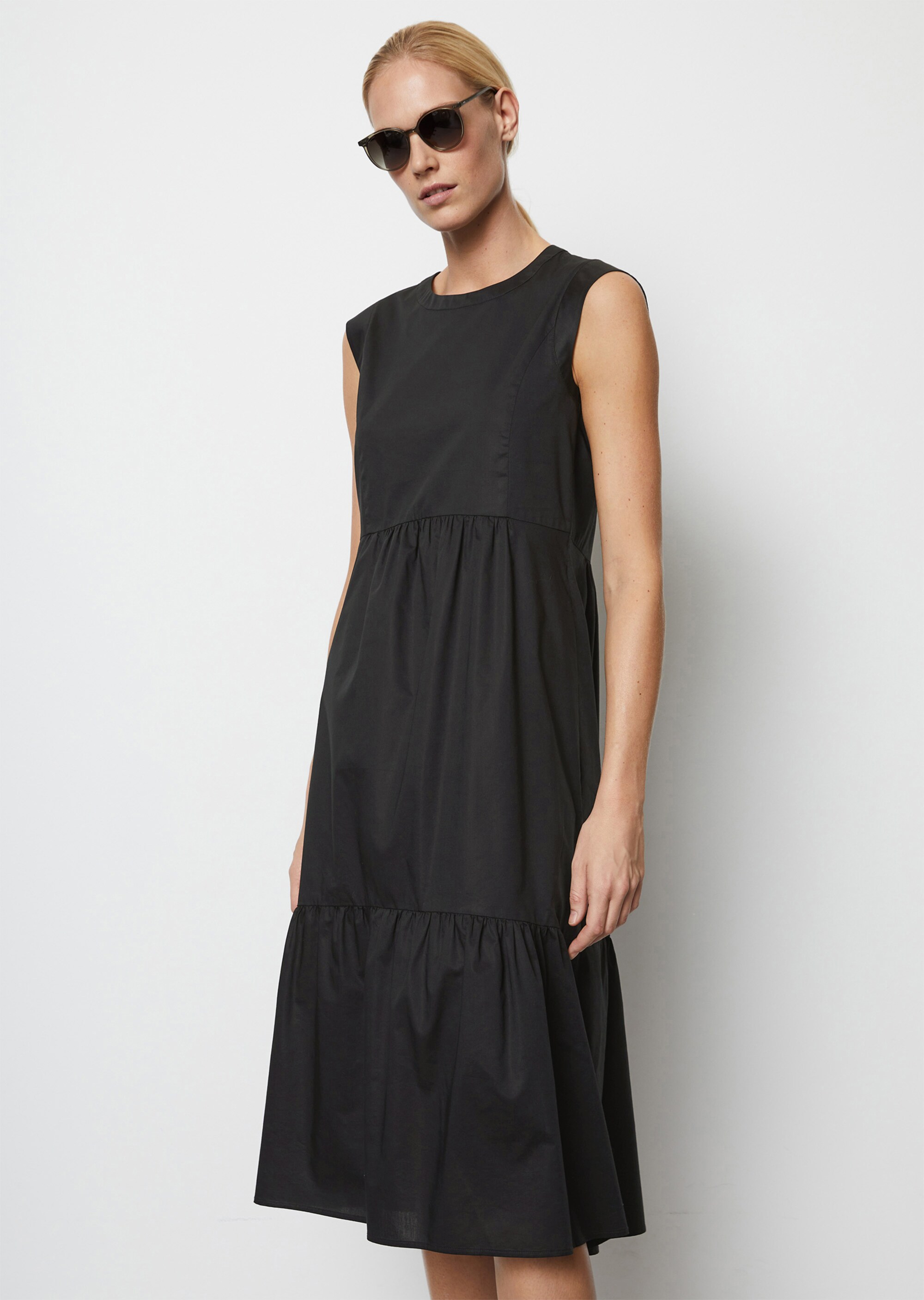 Stufenkleid shapedaus Baumwoll-Lyocell-Popeline