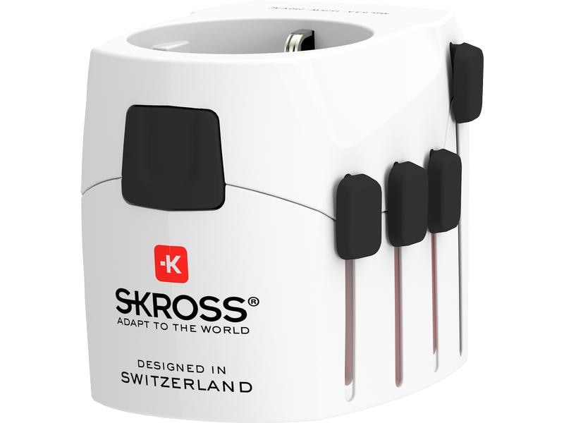 SKROSS Weltreiseadapter PRO  USB (A C) Weltreiseadapter inkl. Euro USB Charger (AC)