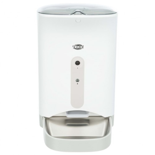 Dispensador automático de ração para animais de estimação, branco