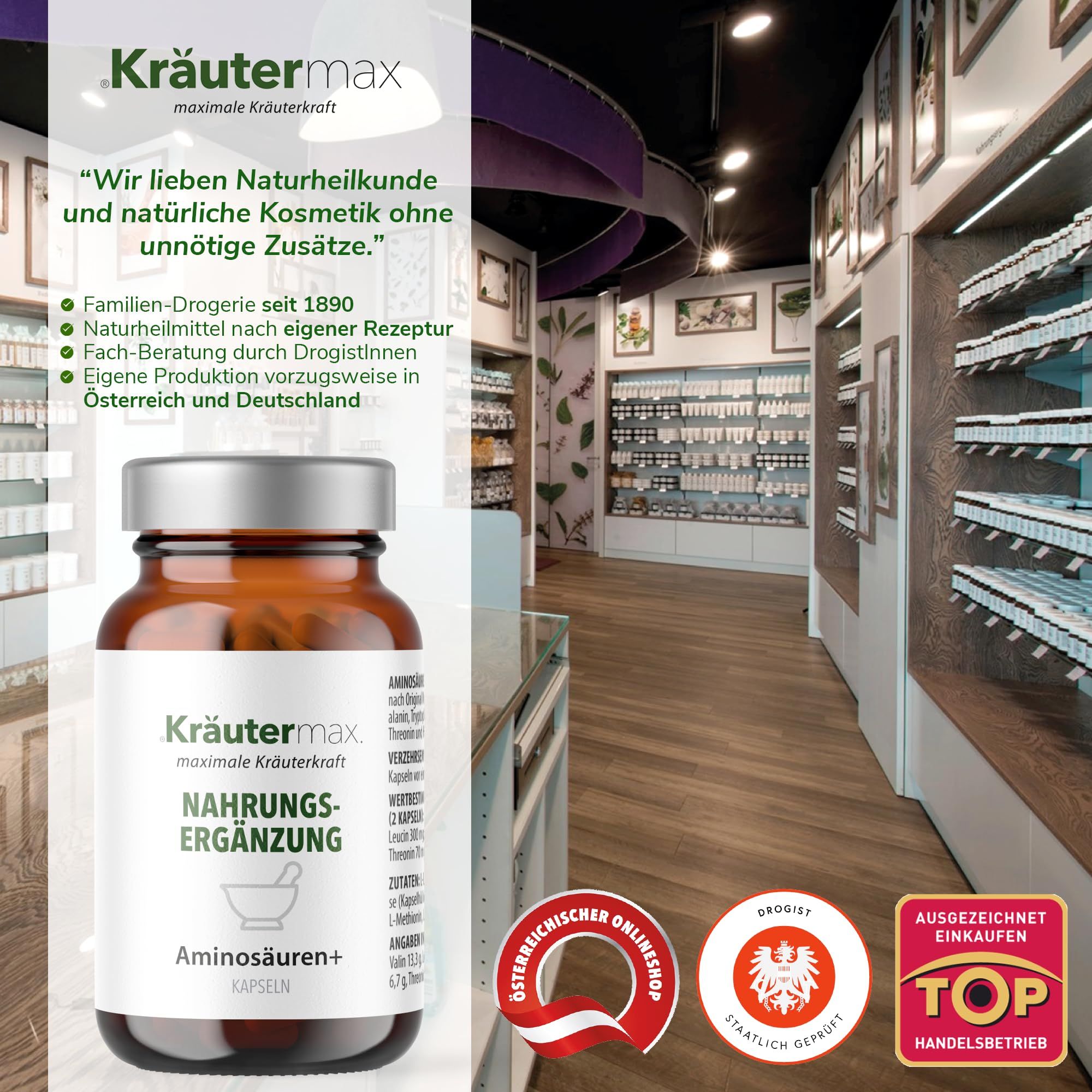 Kräutermax Aminosäuren plus Kapseln