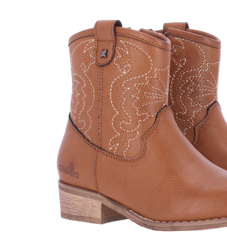 Chika10 Kids Lisy 17 Botas de Cano Curto Marrom Claro