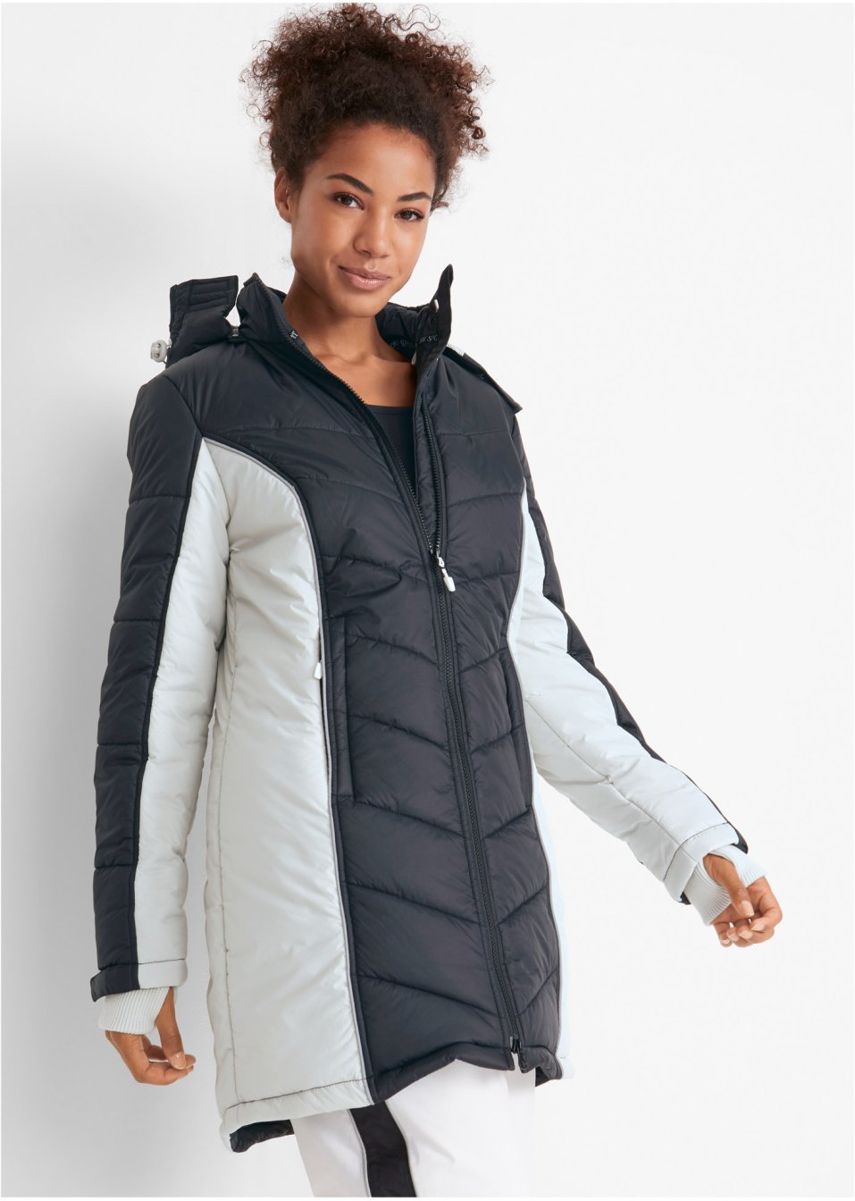 Manteau de ski matelassé fonctionnel, imperméable