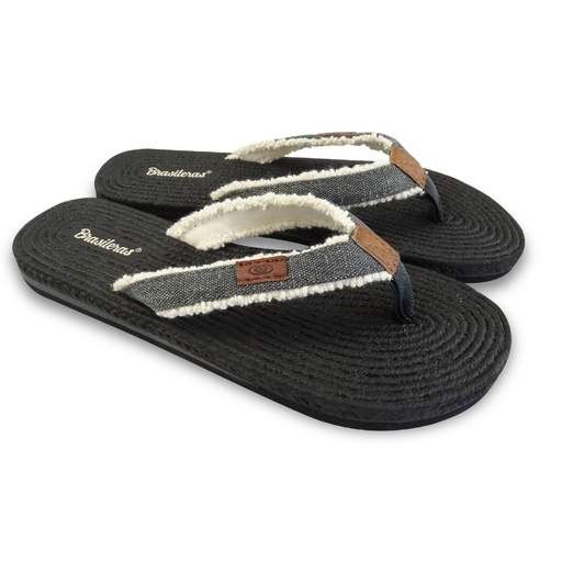 Chinelo de praia brasileiro, de linho