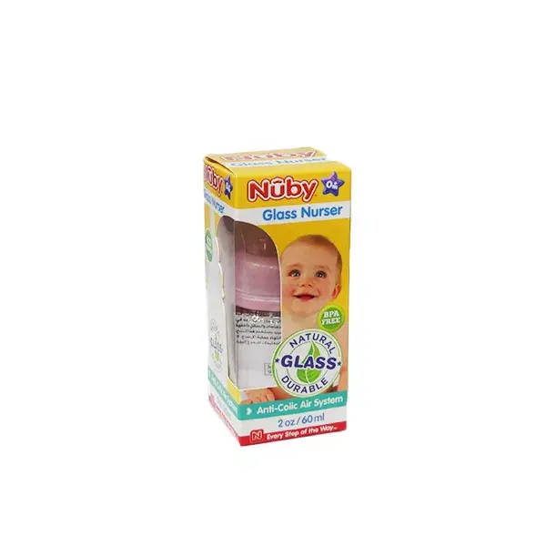 Mamadeira de vidro Nuby com revestimento de cobre +0m 60ml
